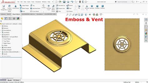 solidworks sheet metal louvers|solidworks emboss sheet metal.